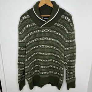 Bonobos Olive Green Patterned Men's Sweater